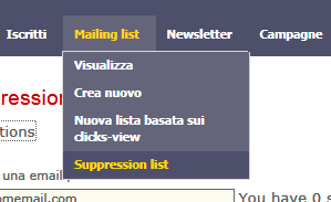 suppression list